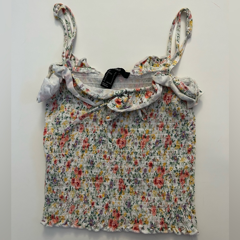Forever 21 Floral Ruffle top